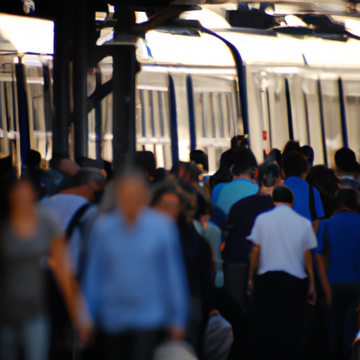 תחנת רכבת שוקקת בשעות העומס בישראל