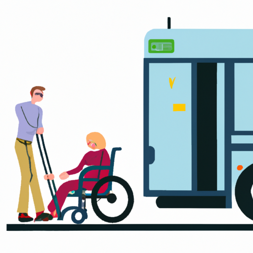 משתמש בכיסא גלגלים עולה לאוטובוס נגיש בקלות
