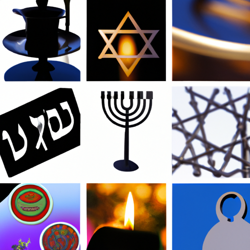 קולאז' של תמונות הכוללות סמלים דתיים שונים, המדגישים את הדתות השונות השומרות את השבת