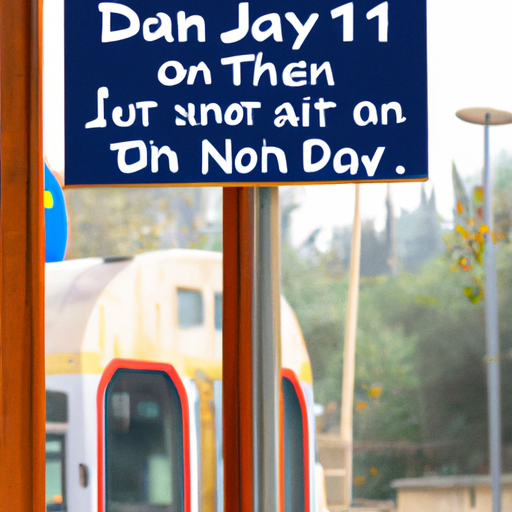 תחנת רכבת בישראל עם שלט המציין שאין רכבות נוסעות בשבת