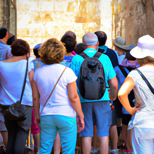 תיירים המשתתפים בסיור רגלי שבת בעיר העתיקה בירושלים