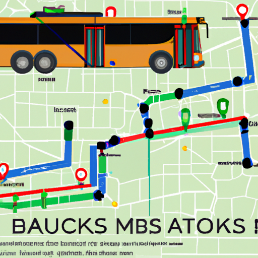 אינפוגרפיקה הממחישה כיצד טכנולוגיית GPS עוקבת אחר מיקומם של אוטובוסים