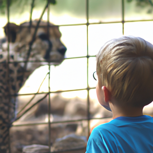 ילד מתפעל מהחיות האקזוטיות בשמורת חיות בר