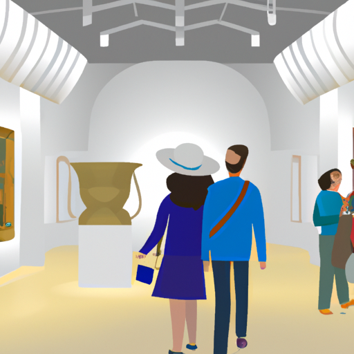 תיירים מבקרים במוזיאון שנשאר פתוח בשבת